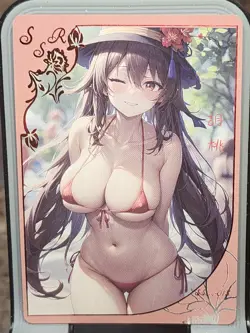 Hu Tao Beautiful Lady Card Goddess Story Anime Waifu SSR SSR-013 - Image 1