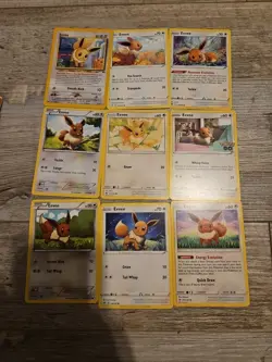 Lot Of 18 Eevee Evolutions Common Cards - Image 1