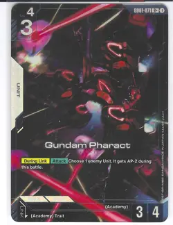 Gundam Card Game - Gundam Pharact GD01-071 R+ Raw Near Mint/Mint - Image 1