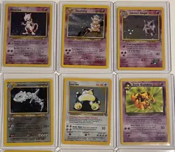 6 Pokemon Cards Rare Shiny Holo Foil Cards 1999 Star Fair to Very Good - Image 1