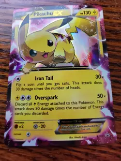 Pikachu EX XY84 Black Star Promo Holo Rare Pokemon Card - MP! - Image 1