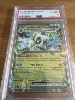 PSA 10 GEM MINT Froslass ex 003/182 Paradox Rift DR HOLO Pokemon Card - Image 3