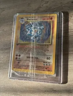 Pokemon TCG Machamp Holo Rare Card Base Set 8/102, 1st Edition, Factory Sealed - Image 1