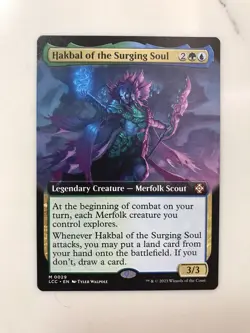 Hakbal of the Surging Soul Extended Borderless MTG Magic Card Mint Caverns LCC - Image 1