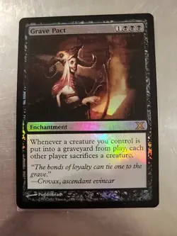 Grave Pact 144/383 Foil Rare Tenth Editon - Magic MTG TCG Card - Image 1