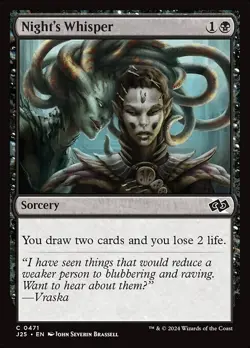 MTG | Night's Whisper| (NM) | Foundations Jumpstart (J25) - Image 1