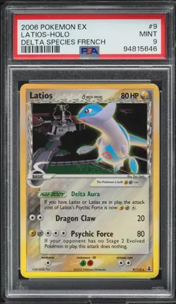 2006 Pokemon - Latios Holo - EX Delta Species #9 PSA 9 MINT - MISPRINT ! - Image 1