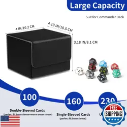 Zettokete MTG Deck Box with 2 Dividers, Large Capacity Commander Deck Box Fit - Image 3