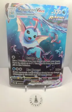 Pokemon - Vaporeon VMAX - SWSH182 Jumbo Card Holo - Image 1