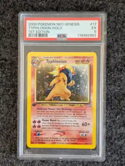 2000 Pokemon Neo Genesis Typhlosion 1st Edition Holo Rare #17 PSA 5 - Image 1