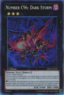 1x (EX) Number C96: Dark Storm - SHSP-EN046 - Super Rare - 1st Edition YuGiOh - Image 1