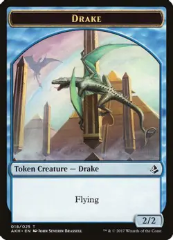 Drake 2/2 Flying MTG Amonkhet Token NM x1 - Magic Card - Image 1