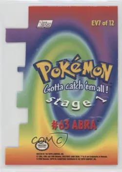 Abra Topps Pokemon TV Animation Edition Series 2 Evolution Die-Cut Embossed 09ot - Image 2