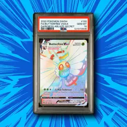 2020 Pokemon Darkness Ablaze Full Art Rainbow Butterfree VMAX 190/189 PSA 10 - Image 1