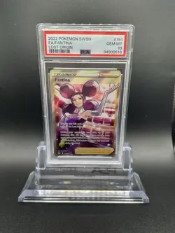 PSA 10 FANTINA 191 LOST ORGIN FULL ART TRAINER SWORD & SHIELD POKEMON GEM MINT - Image 1