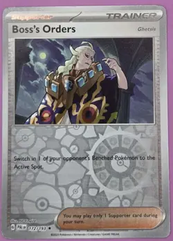 Boss's Orders - 172/193 - Reverse Holo Rare - Paldea Evolved - Pokemon - NM - Image 1