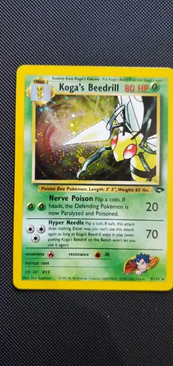 Kogas Beedrill 9/132 Gym Challenge Holo Rare Vintage WOTC Pokemon TCG - Image 1
