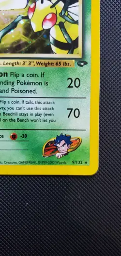 Kogas Beedrill 9/132 Gym Challenge Holo Rare Vintage WOTC Pokemon TCG - Image 4