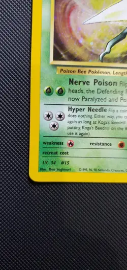Kogas Beedrill 9/132 Gym Challenge Holo Rare Vintage WOTC Pokemon TCG - Image 5