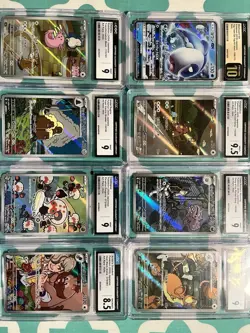 Lot: 8 CGC Japanese Pokemon Slabs (Grades pristine 10-8.5) - Image 1