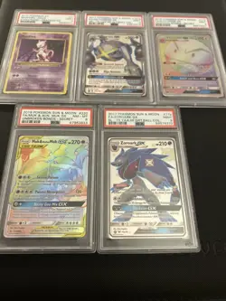 Pokemon TCG PSA Graded 9 and 8 set of 5 Pokemon bulk lot - Image 1