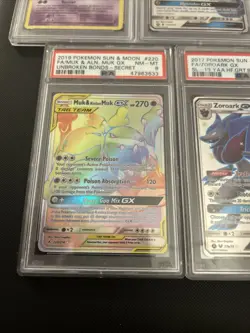 Pokemon TCG PSA Graded 9 and 8 set of 5 Pokemon bulk lot - Image 3