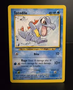 Pokemon TCG - TOTODILE - 80/111 - UNLIMITED - NEO GENESIS 2000 - VINTAGE - LP/NM - Image 1