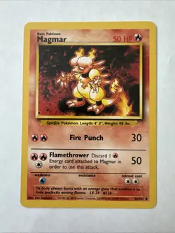 Pokemon Magmar 036/102 Base Set Regular 1999! - Image 1