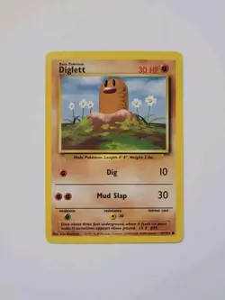VINTAGE Pokemon - COMMON - 47/102 - Diglett - NEAR MINT/MINT - Image 1