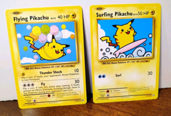 POKEMON FLYING PIKACHU 110/108 & SURFING PIKACHU 111/108 SECRET RARES EVOLUTIONS - Image 1