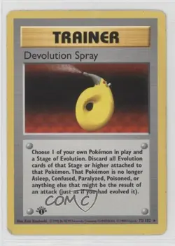 Devolution Spray Shadowless 1st Ed. Pokemon Base Set #72 1999 10cj - Image 1