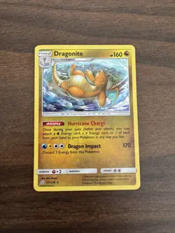 Dragonite 151/236 Holo Cracked Ice Unified Minds Pokemon Card LP - Image 1