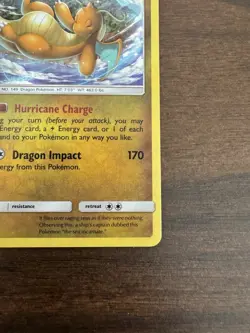 Dragonite 151/236 Holo Cracked Ice Unified Minds Pokemon Card LP - Image 4