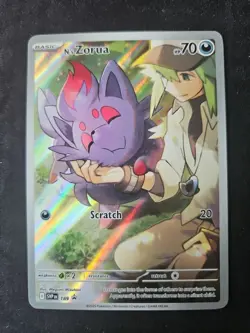 N's Zorua 189 Journey Together Illustration Rare Black Star Promo Card - Image 1
