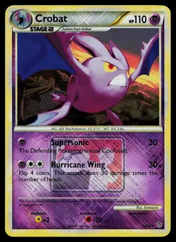 Pokemon Card - Crobat Crosshatch Unleashed League Promo 14/95 Reverse Holo - Image 1