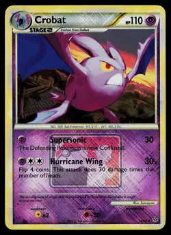 Pokemon Card - Crobat Crosshatch Unleashed League Promo 14/95 Reverse Holo - Image 1