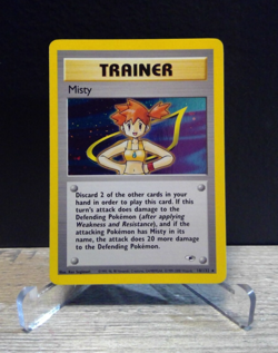 Pokemon TCG Misty Trainer Card Gym Heroes 18/132 Holo Rare - LP - Image 1