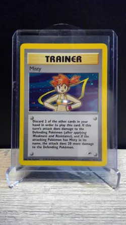 Pokemon TCG Misty Trainer Card Gym Heroes 18/132 Holo Rare - LP - Image 3