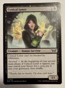 Cynical Loner [Duskmourn: House of Horror] Magic MTG DSK - Image 1