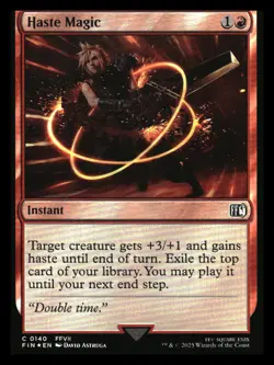 Haste Magic FOIL Final Fantasy MTG NM+ - Image 1