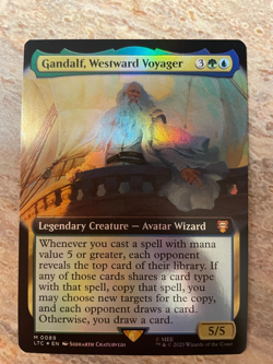 Gandalf, Westward Voyager - Lord of the Rings- Ext Art- FOIL - Mint/NM -MTG - Image 1