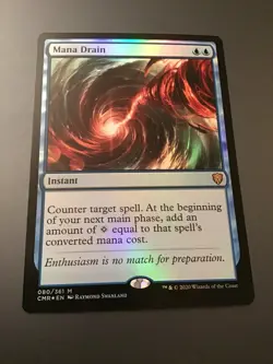 MTG Commander Legends #080 Foil Mana Drain - Image 1