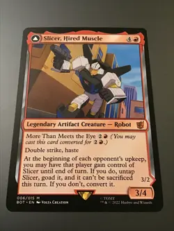 MTG Universes Beyond Transformers #6 Slicer Hired Muscle / High-Speed Antagonist - Image 1