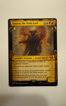 MTG Sauron, the Dark Lord Showcase Scrolls Lord of the Rings NM Mint - Image 1