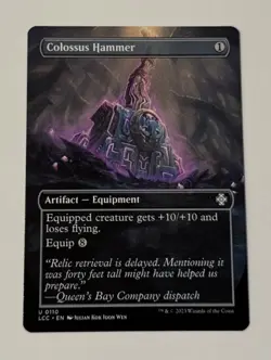 MTG Colossus Hammer - The Lost Caverns of Ixalan Commander BORDERLESS NM - Image 1
