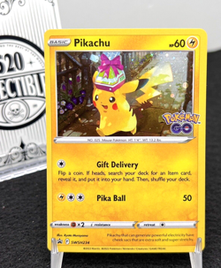 Pokemon Go (2022) Pikachu SWSH234 Black Star Promo Cosmos Holo - Image 1