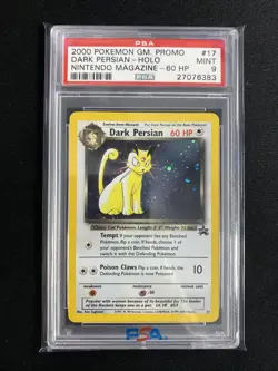 2000 Pokemon Promo Dark Persian Holo Nintendo Magazine 60 HP PSA 9 - Image 1