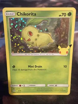 Chikorita 2/25 Holo 2021 Pokemon 25th Anniversary McDonalds Promo NM/M - Image 1