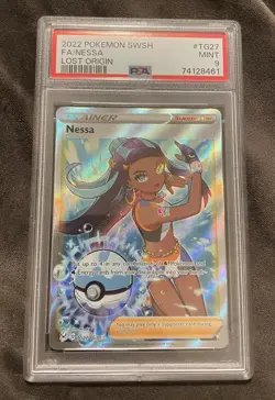 Nessa TG27/TG30 SWSH Lost Origin Trainer Gallery Holo Pokemon 2022 PSA 9 MINT - Image 1