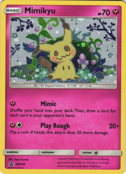 Mimikyu SM163 Team Up Blister Black Star Promo Sun & Moon Pokemon Card Near Mint - Image 1
